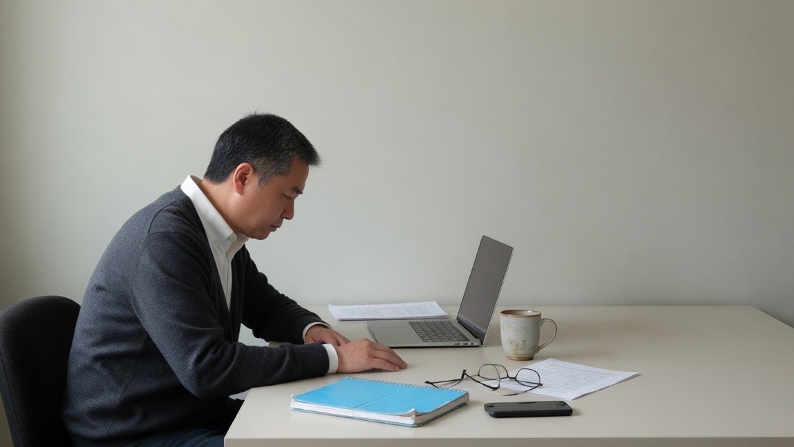 L&D instructor building a course at the instructor desk